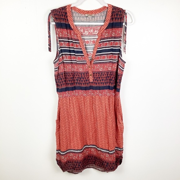 Lucky Brand Red and Blue Patterned Dress - Picture 1 of 6